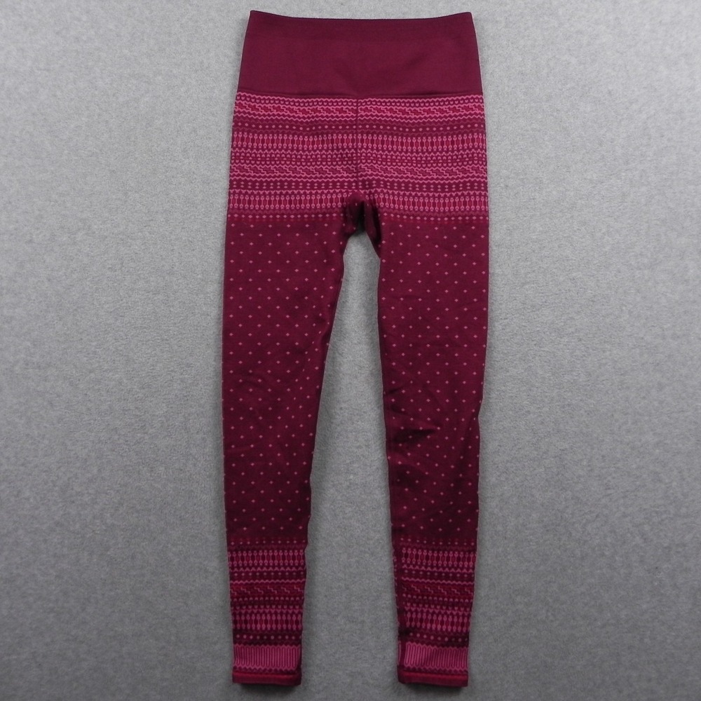 Fabletics Leggings Womens Small High-Waisted Seamless Fair Isle Active Yoga Pink